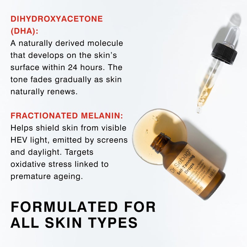 Dr. Sebagh Dr Sebagh Self-Tanning Drops (0.68 fl oz) - Customizable Self Tanner Drops for Face - Streak-Free, Scent-Free Face Tan Drops - Natural Golden Glow Sunless Tanning Drops for Radiant Skin - Image 3
